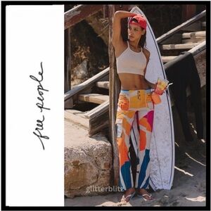 Free People Cascade Printed Flares Size M